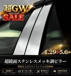 【GW特別価格】エリシオンRR1～6型　超鏡面ステンレスメッキ調ピラー