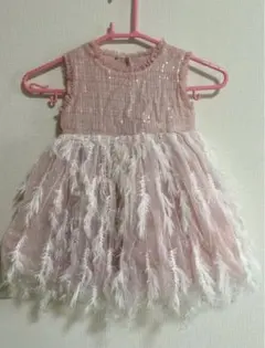 95cm 女の子 チュールドレス ピンク ワンピース 発表会 結婚式 フォーマル