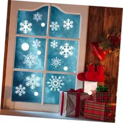 クリスマス ステッカー シール 貼る 冬 雪の結晶 窓 お店 ディスプレイ