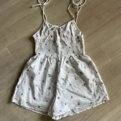 H&M コットン100%ダブルガーゼ小花柄オールインワンSのサムネイル