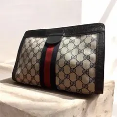 専用□グッチ ショルダーバッグ シェリーライン GGキャンバス クロス