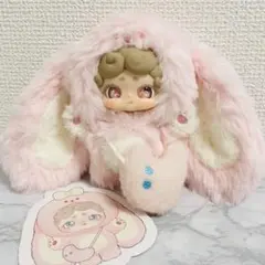 Lucky Deer Nai 晚安小兔 V1 うさぎ ぬいぐるみ ピンク 月
