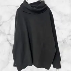 ユニクロ スフレヤーン タートルネック セーター XL ゆったり 灰色 グレー