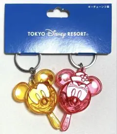【最終値下げ】ディズニー ミッキー&ミニー アイスキャンディー キーチェーン