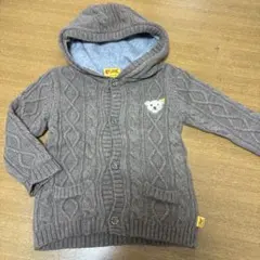 シュタイフ　ニットカーディガン　パーカー　アウター　羽織り　80 12M