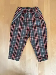 OFFICIAL TEAM チェック柄タックワイドパンツ 100サイズ