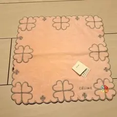 CÉLINE 花柄刺繍 オーガニックコットンタオルハンカチ