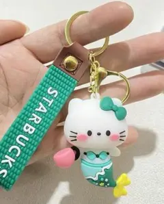 Starbucks キーホルダー スターバックス マーメイド ネコ