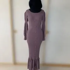 GRL 長袖ニットワンピース