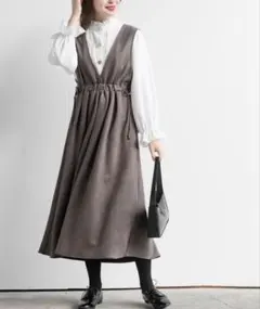 rps(アールピーエス)サイドリボンカシュクールジャンパースカート