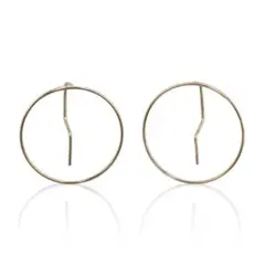 ゴールドメッキ 円形フープピアス