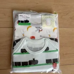 UNIQLO 【ユニクロ】ベビーロンパース 肌着　70 2枚組②がたんごとん