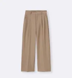 GU タックワイドパンツ Sサイズ 34 brown 裾上げあり