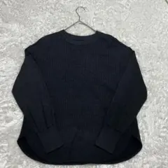 極美品 BEAUTY&YOUTH 3者混 ストレッチ ワッフル ニット セーター 
