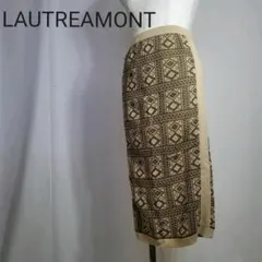 LAUTREAMONT 大人上品 ニット タイトスカート ダイヤ柄 9号 M