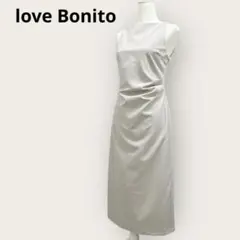 ラブボニート　サイドタックデザインロングワンピース　ノースリーブ　裏地有り