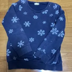 【ブランシェス】branshes 雪の結晶プリント トレーナー 100cm