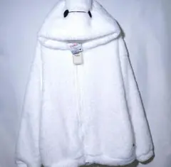 新品 ジップパーカー L ベイマックス モチ ディズニー なりきり ボア 刺繍