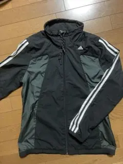 adidas ウィンドブレーカー Lサイズ ブラック/グレー