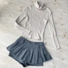 セットアップ ダンスチ スカート スカッツ リブニット　チア KPOP