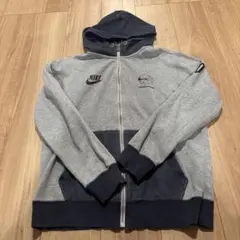 Nike フルジップパーカー XL グレー/ネイビー
