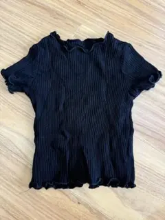 SHEIN 黒リブTシャツ 92サイズのサムネイル