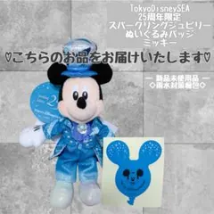 お顔厳選‼︎ ディズニーシー 25周年　スパークリングジュビリー ぬいぐるみバッジ