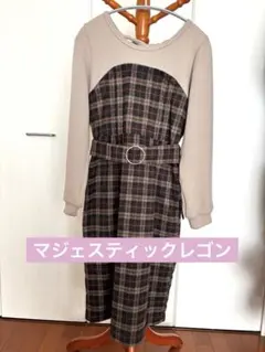 チェックドッキングワンピース