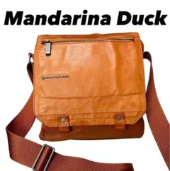 Mandarina Duck オレンジ レザー ショルダーバッグのサムネイル