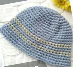 厚手　メランジ19　クラッシャーハット　クロシェハット　バケットハット