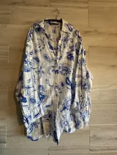 ZARA ペイズリー柄長袖シャツ