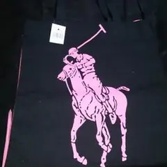 新品未使用☆ラルフローレン★ブラック×ピンクトートバッグ☆