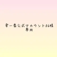 楽一番公式アカウント06様 専用
