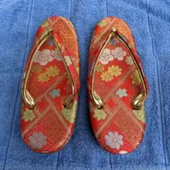 七五三　7歳　子供用花柄草履　【21cm】