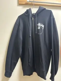 Stussy 8ボールロゴ ジップアップパーカー XL 黒