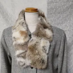 @58）❝グレー系ファーマフラー