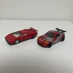 レッドスポーツカー2台セット NISSAN