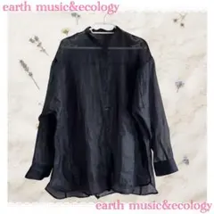 earth music&ecology シアーシャツ ブラック