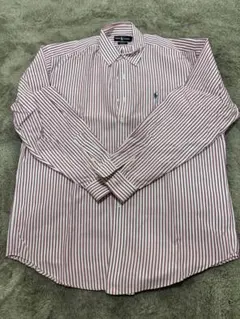 Ralph Lauren ラルフローレン BDシャツ L 赤白ストライプ