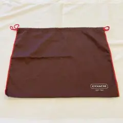 COACH ロゴ入り収納袋 ブラウン
