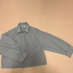 UNIQLO ストライプ 長袖シャツ M 青