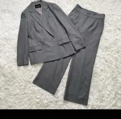 グリーンレーベルリラクシング　サキソニー　ダブルジャケット　ワイドパンツ　セット