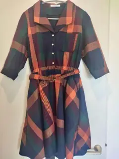 レディアゼル REDYAZEL レトロチェックワンピース 膝丈ワンピース