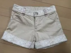 【mezzo piano】レース装飾付きショートパンツ 120サイズ
