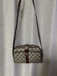美品★GUCCI オールドグッチショルダーバックヴィンテージ　シェリーラインGG