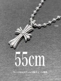 【ベビー ファット クロス ネックレス 55cm 1本】ステンレス a06