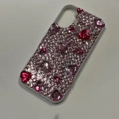 iPhone16ケース デコ電 埋めつくし ギャル 平成 キラキラ ピンク 韓国