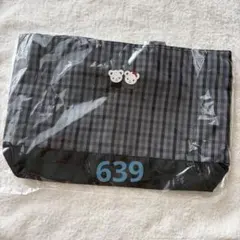 ファミリア ブラック チェック トートバッグ familiar 正規品