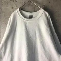 A3722古着　スウェット　ホワイト　無地　90s Y2K