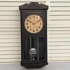 昭和レトロ SEIKOSHAゼンマイ掛時計 アールデコ 柱時計アンティーク
